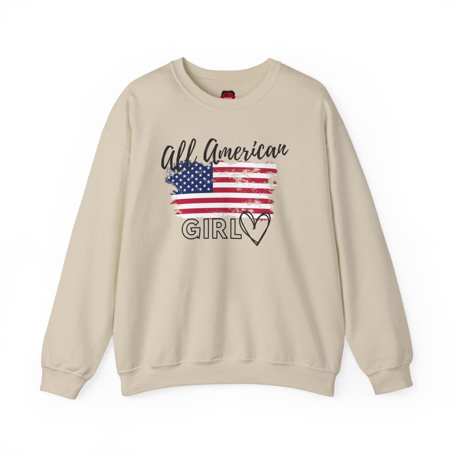 Classic Crewneck Sweatshirt, American Flag Sweater – All American Girl | US - Ohhh So Swag