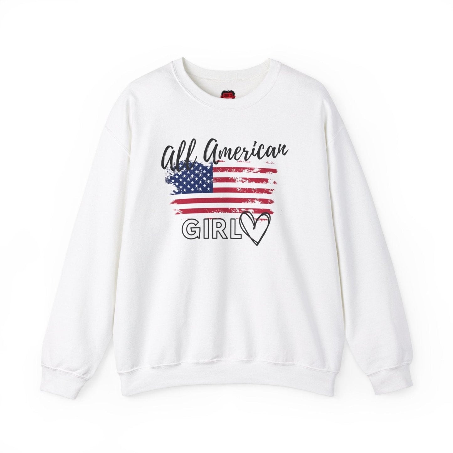 Classic Crewneck Sweatshirt, American Flag Sweater – All American Girl | US - Ohhh So Swag