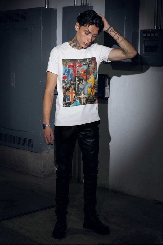White Faith Graffiti Graphic Tee, Unisex Religious Apparel, Casual Christian Crew Neck T-shirt | CA - Ohhh So Swag