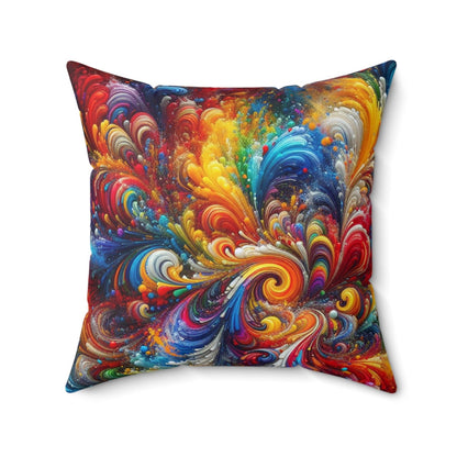 Colorful Rainbow Swirl Accent Throw Pillow for Couch, Bed | US - Ohhh So Swag