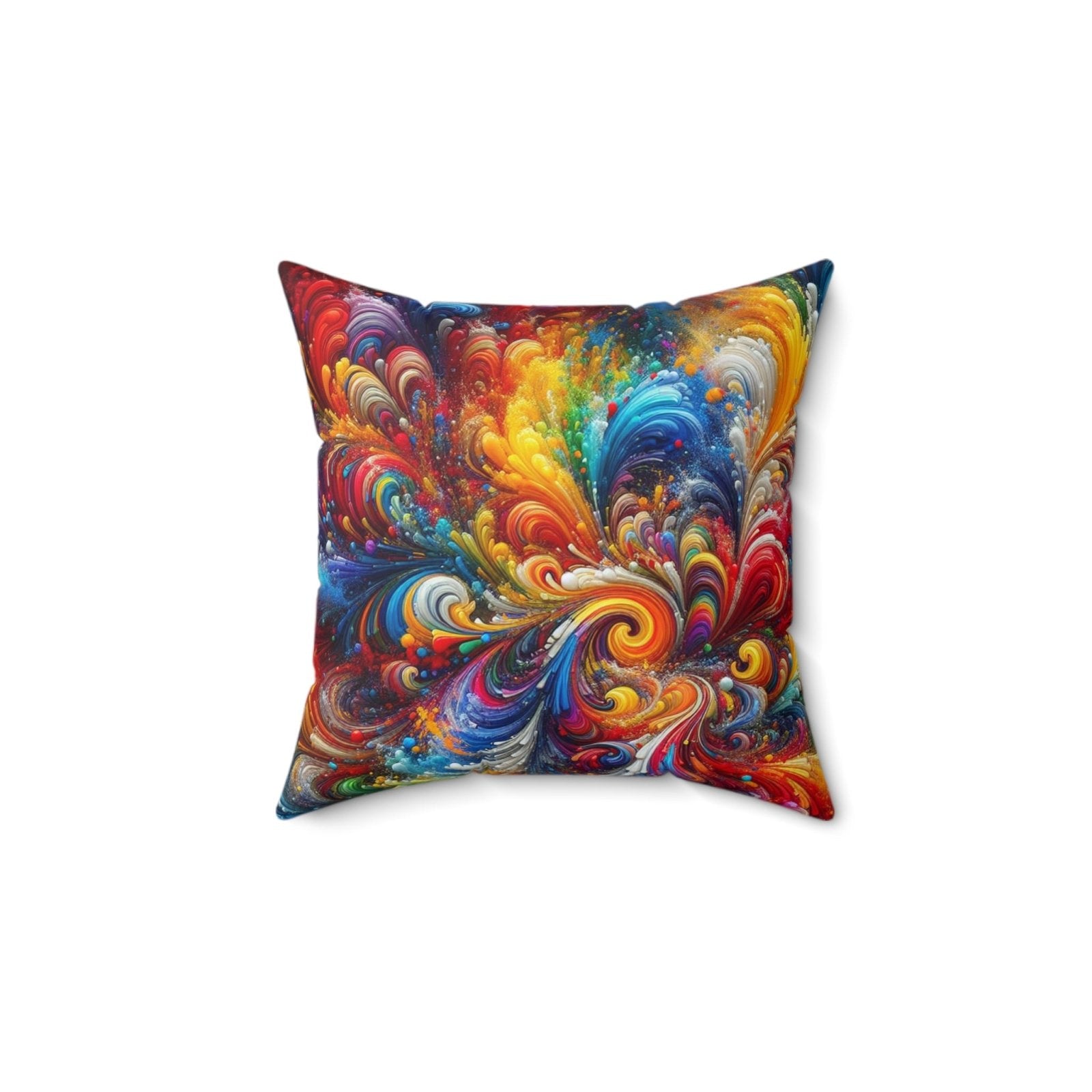 Colorful Rainbow Swirl Accent Throw Pillow for Couch, Bed | US - Ohhh So Swag