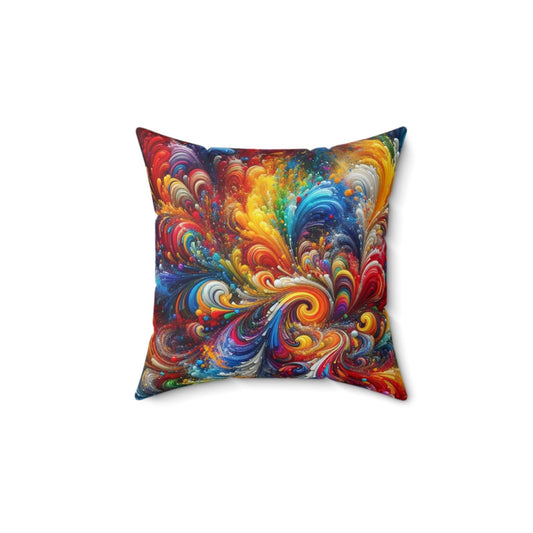 Colorful Rainbow Swirl Accent Throw Pillow for Couch, Bed | US - Ohhh So Swag