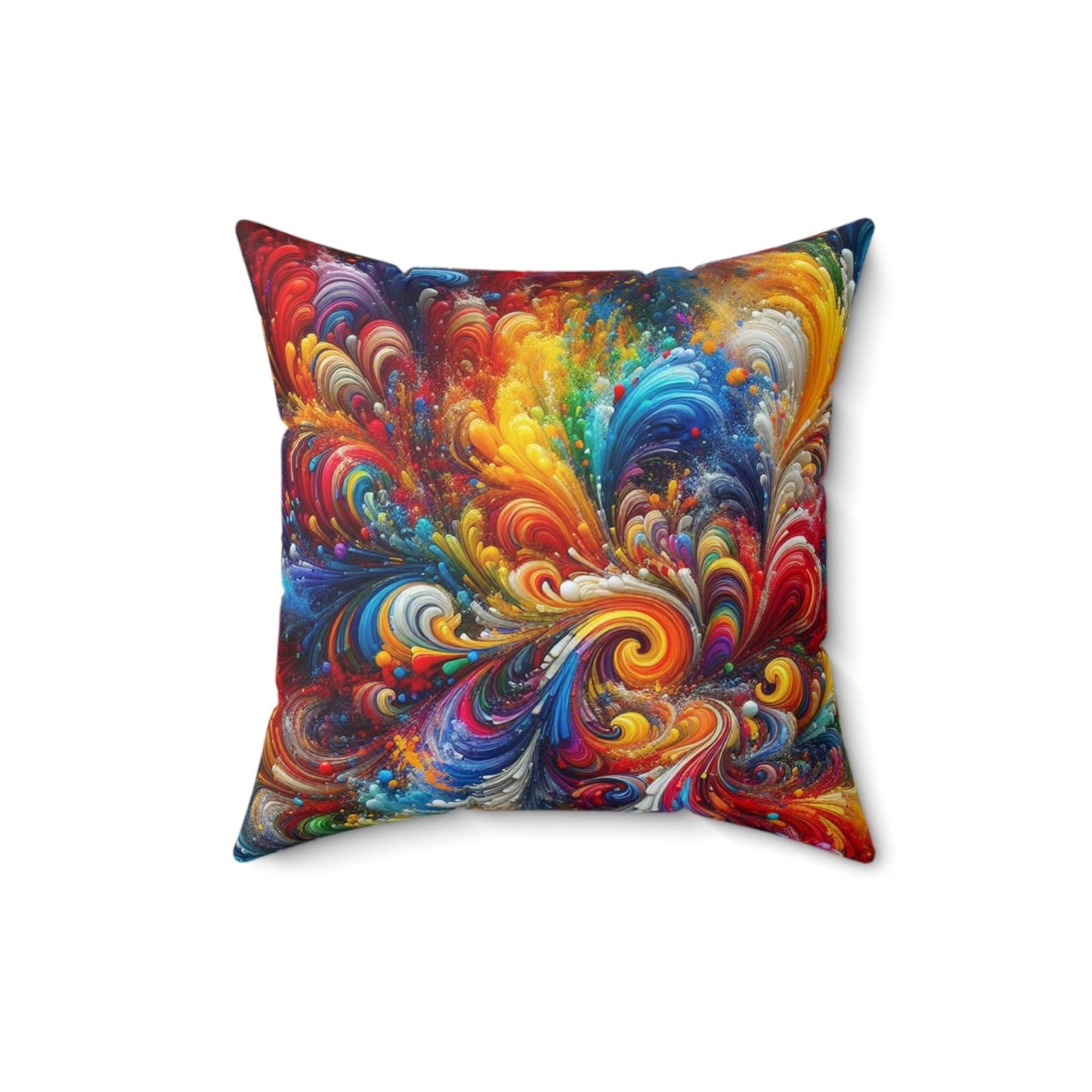 Colorful Rainbow Swirl Accent Throw Pillow for Couch, Bed | US - Ohhh So Swag