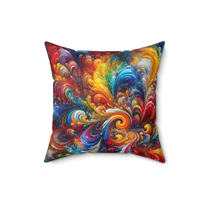 Colorful Rainbow Swirl Accent Throw Pillow for Couch, Bed | US - Ohhh So Swag