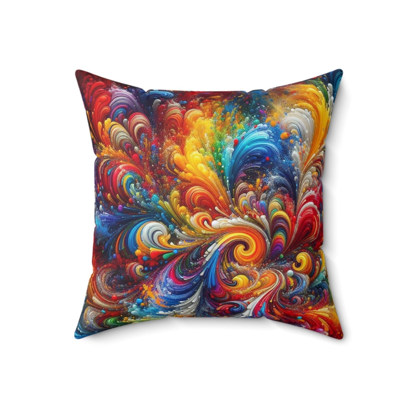 Colorful Rainbow Swirl Accent Throw Pillow for Couch, Bed | US - Ohhh So Swag