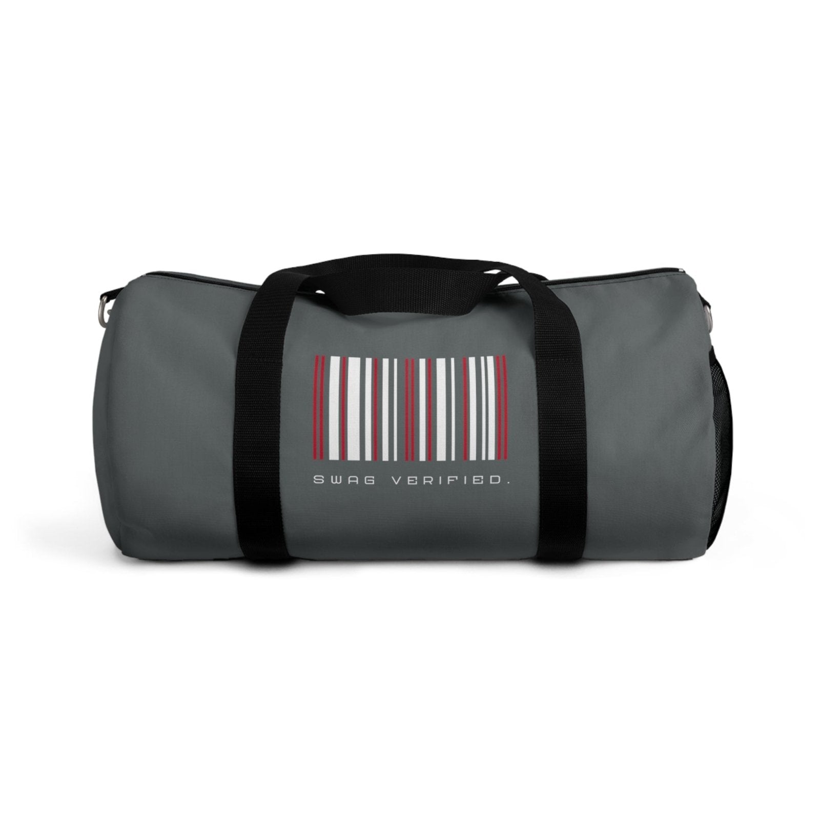 Dark Grey Duffel Bag / Duffle Bag - Swag Verified. Barcode | US - Ohhh So Swag