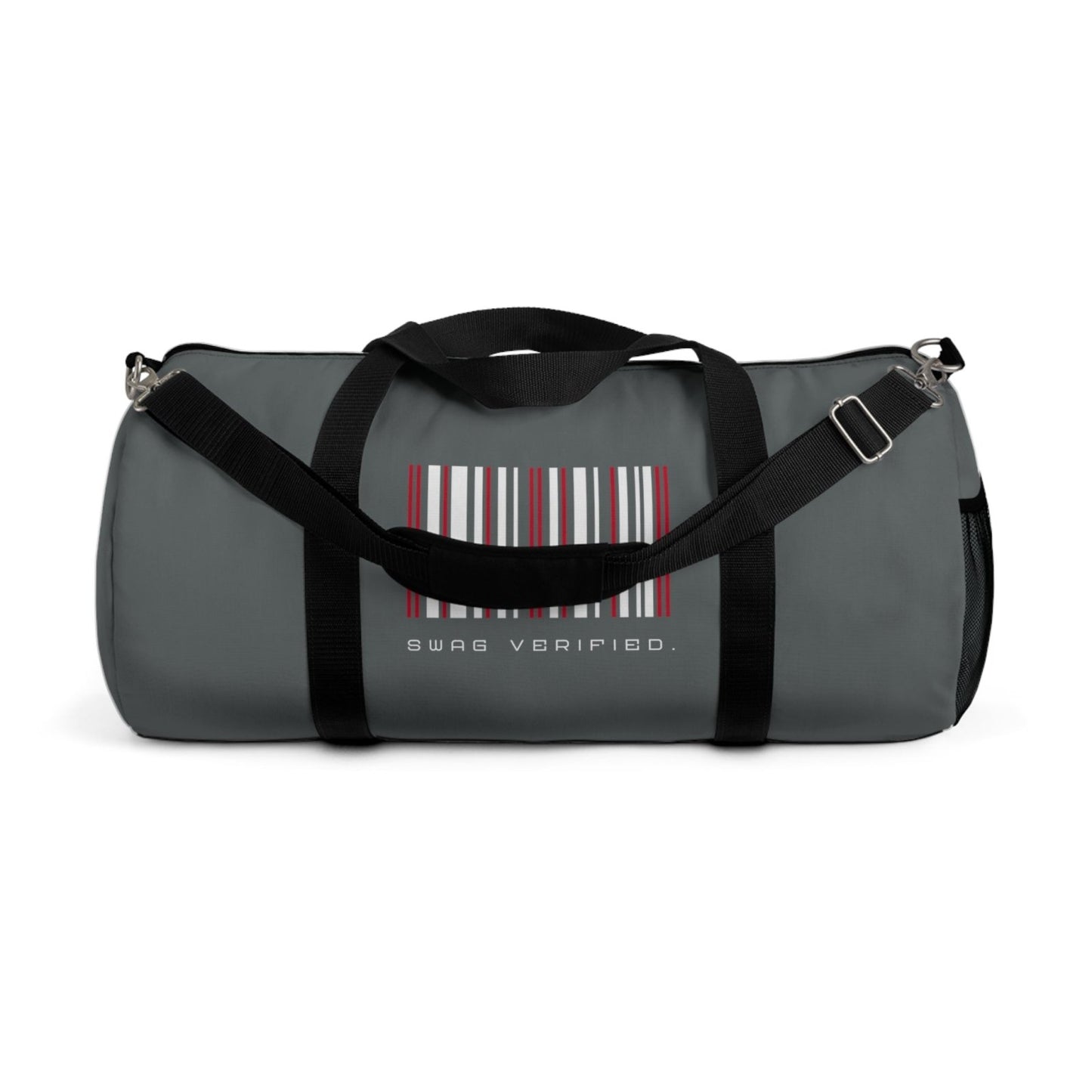 Dark Grey Duffel Bag / Duffle Bag - Swag Verified. Barcode | US - Ohhh So Swag