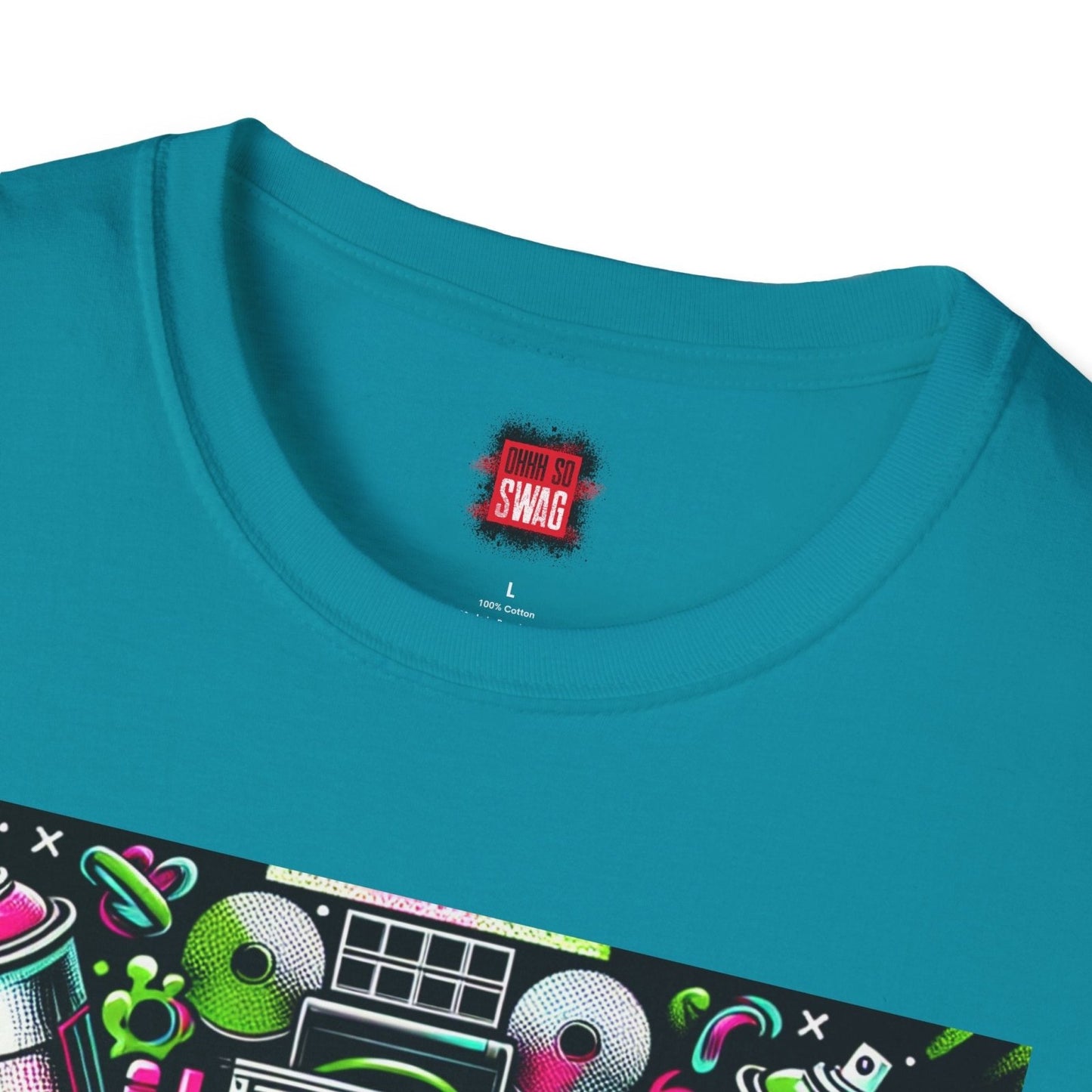 Teal Dope Graphic Cotton T-Shirt, Cool Unisex Hip Hop Tee for Music Lovers, 90s Casual Streetwear | US - Ohhh So Swag