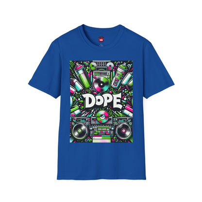 Blue Dope Graphic Cotton T-Shirt, Cool Unisex Hip Hop Tee for Music Lovers, 90s Casual Streetwear | US - Ohhh So Swag