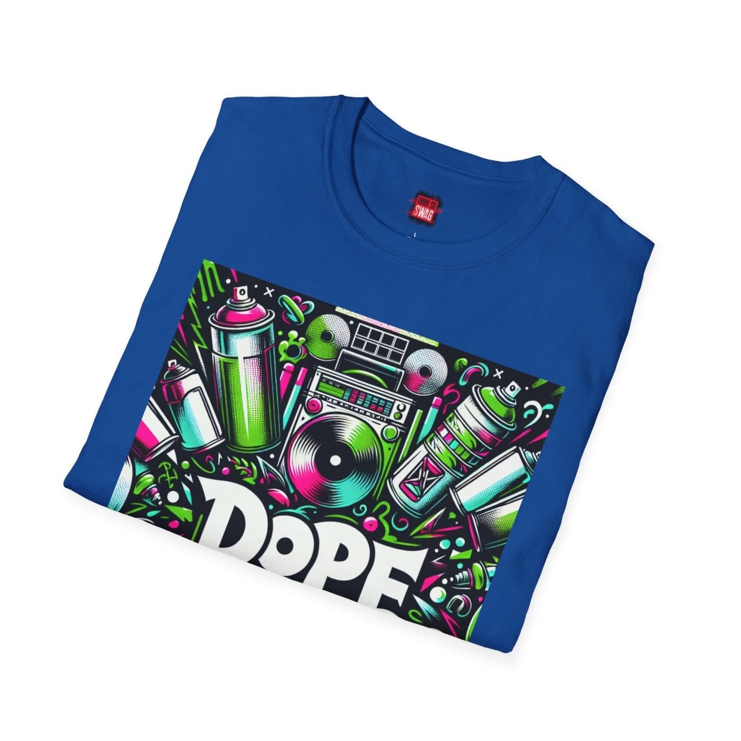 Blue Dope Graphic Cotton T-Shirt, Cool Unisex Hip Hop Tee for Music Lovers, 90s Casual Streetwear | US - Ohhh So Swag