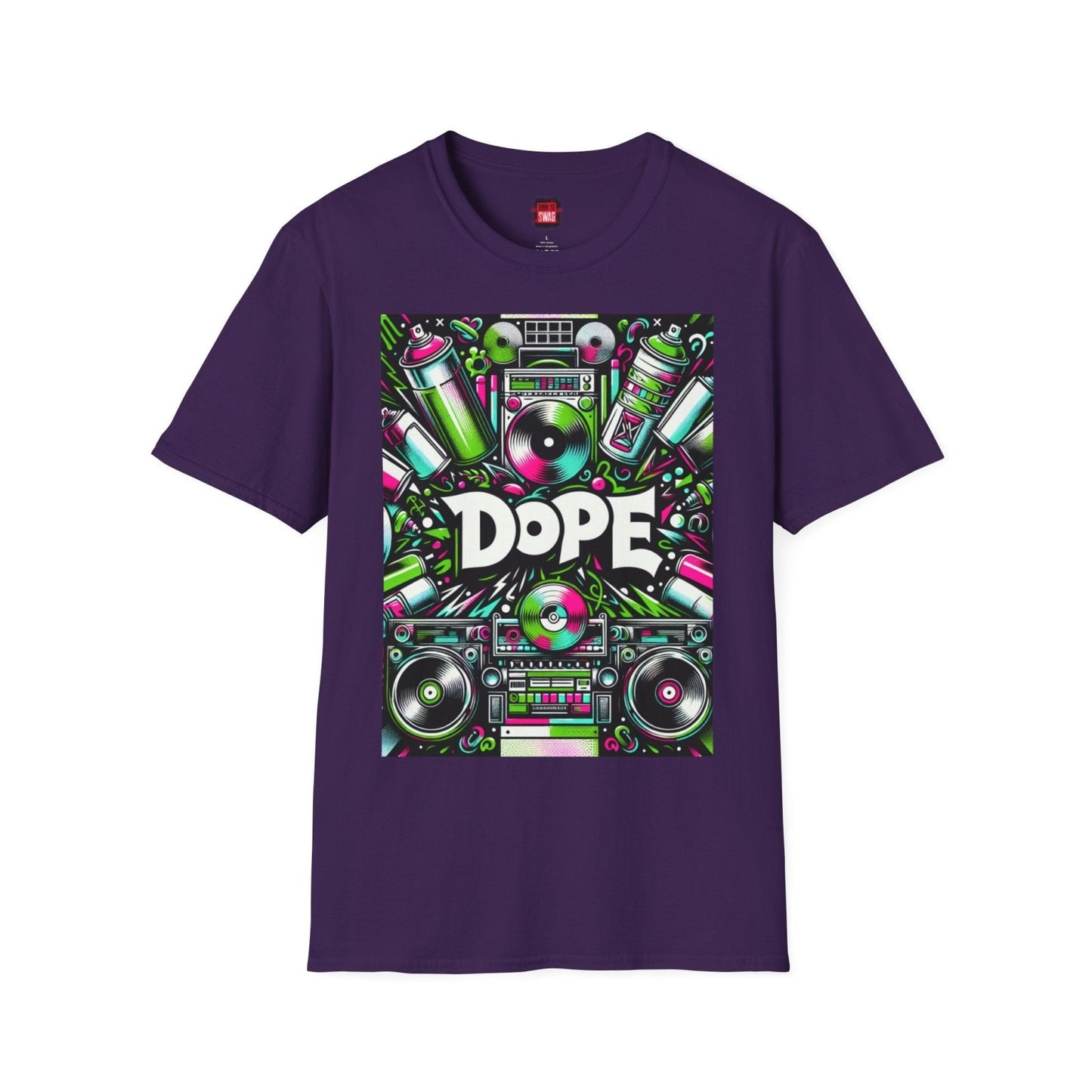 Dope Hip Hop Soft Style Graphic Tee, 90s Graffiti Round Neck Short Sleeve T-Shirt, Casual Urban Vibe Shirt | CA - Ohhh So Swag