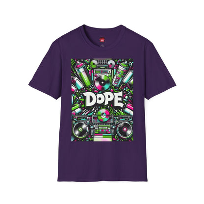Dope Hip Hop Soft Style Graphic Tee, 90s Graffiti Round Neck Short Sleeve T-Shirt, Casual Urban Vibe Shirt | CA - Ohhh So Swag
