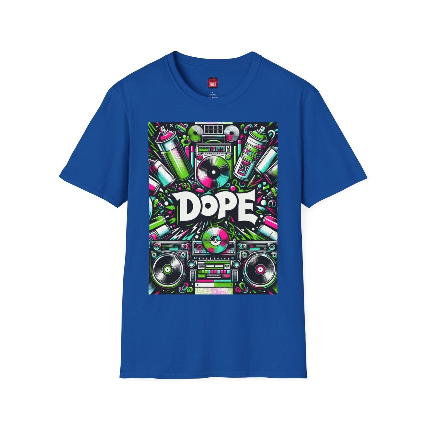 Dope Hip Hop Soft Style Graphic Tee, 90s Graffiti Round Neck Short Sleeve T-Shirt, Casual Urban Vibe Shirt | CA - Ohhh So Swag