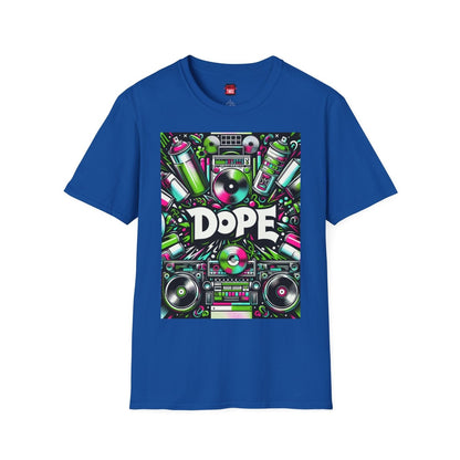 Dope Hip Hop Soft Style Graphic Tee, 90s Graffiti Round Neck Short Sleeve T-Shirt, Casual Urban Vibe Shirt | CA - Ohhh So Swag