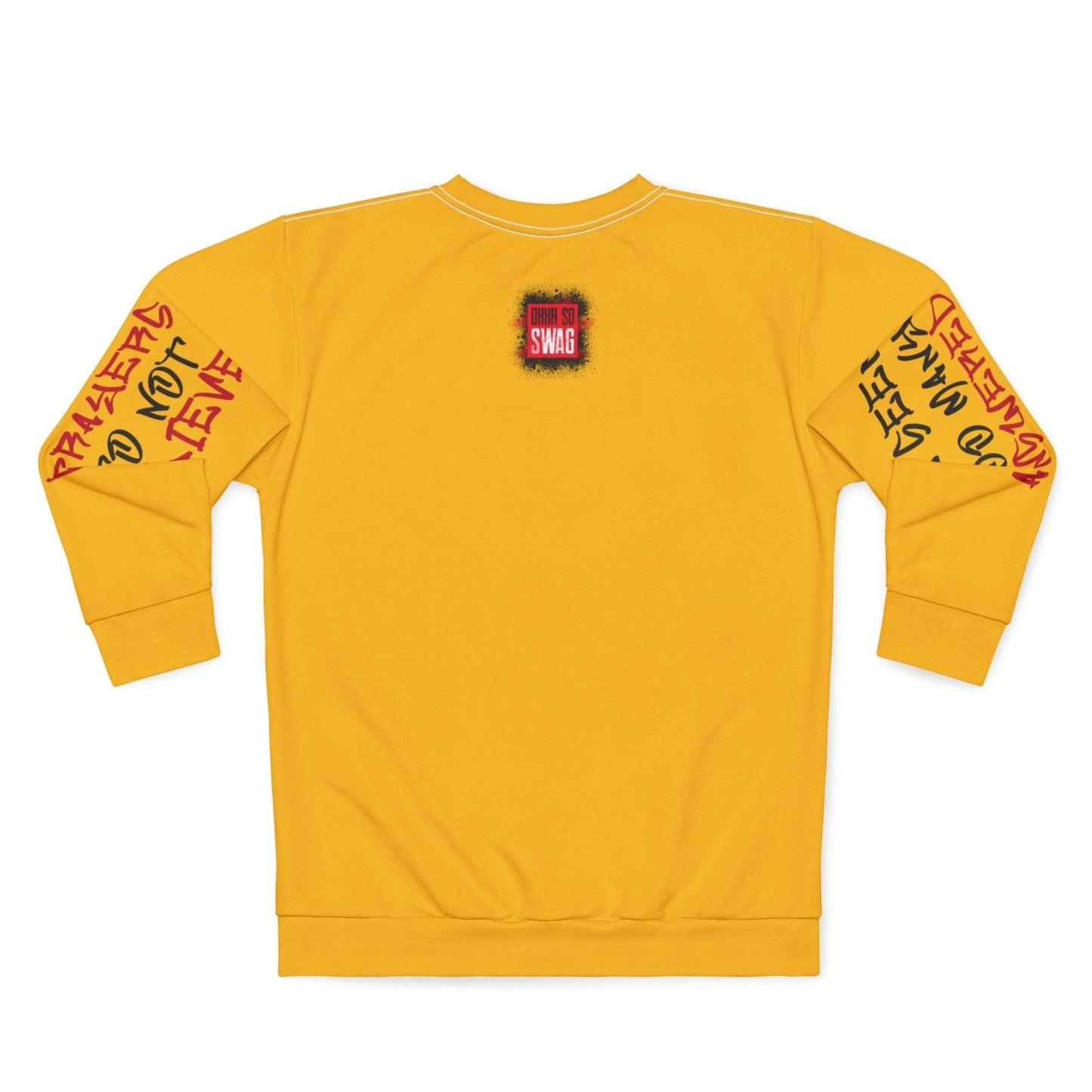 Faith Sweatshirt, Yellow Special Edition (Back Logo) – I’ve Seen Too Many Answered Prayers to Not Believe | US - Ohhh So Swag