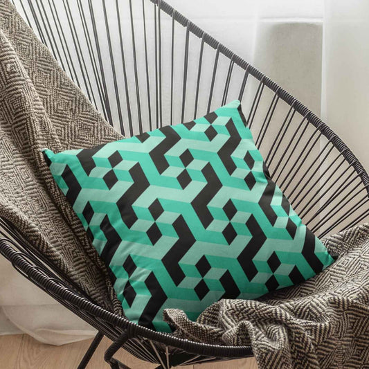 Geometric Turquoise Decorative Pillows for Bed, Sofa | SHIPS FROM USA - Ohhh So Swag