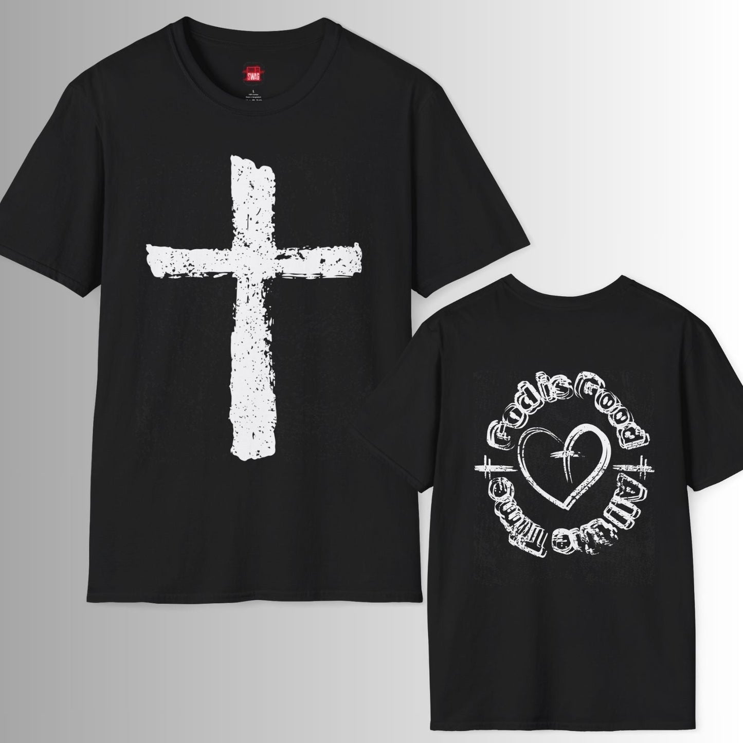 God is Good All the Time Unisex Faith Apparel, Distressed Graphic Tee for Men Woman, Casual Christian Soft Style Crewneck Tee | CA - Ohhh So Swag