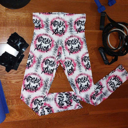 Graffiti Casual Leggings (White Remix) - I Came to Wreck Shop | US - Ohhh So Swag