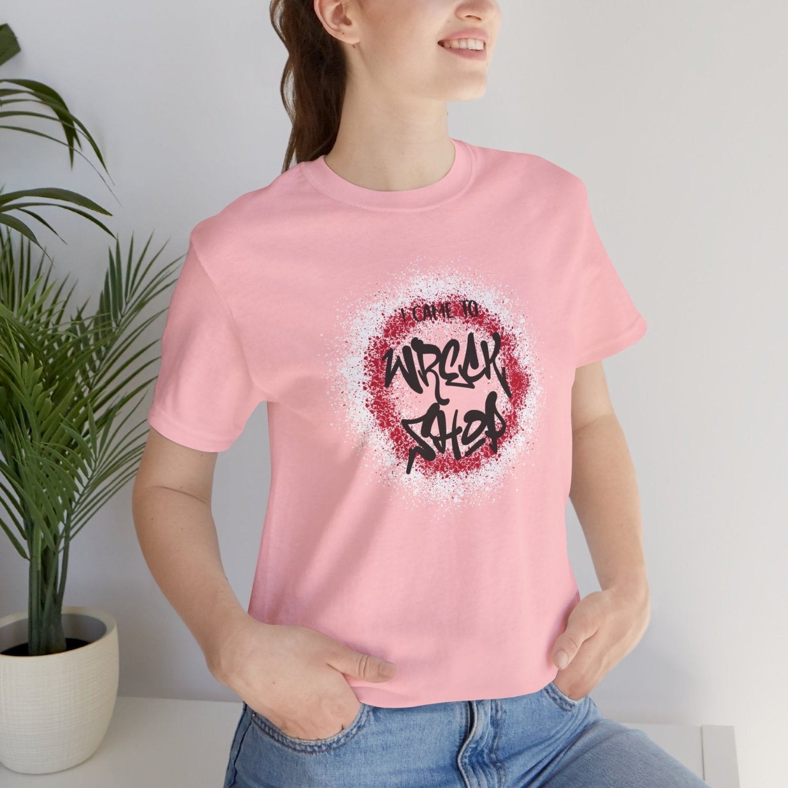 Graffiti Graphic Tee, Classic Soft Style – I Came to Wreck Shop | CA - Ohhh So Swag