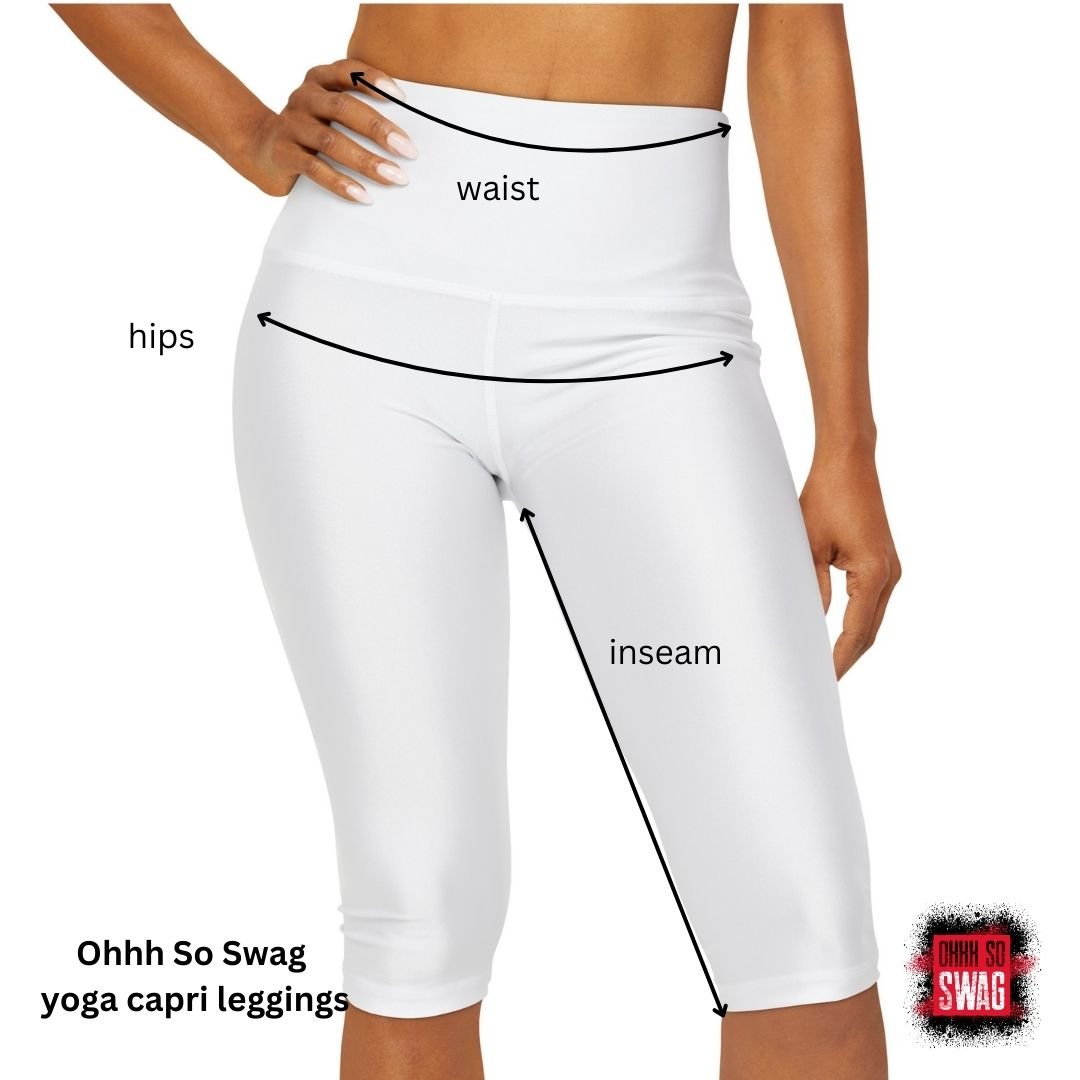 Graffiti White High Waisted Yoga Capri Leggings - Toronto. How We Do. Style. Music. Diversity. | US - Ohhh So Swag