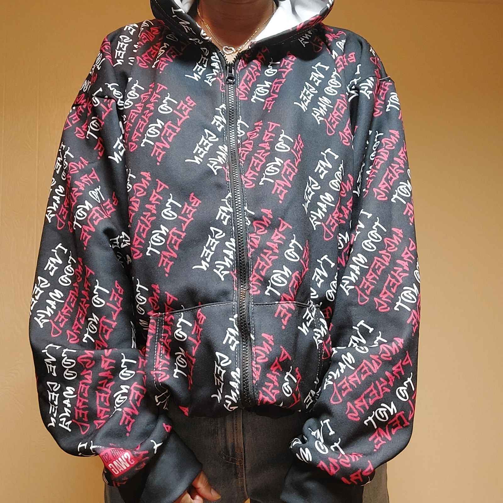Graphic All - Over Print Full Zip Streetwear Hoodie, Black – I’ve Seen Too Many Answered Prayers to Not Believe | US - Ohhh So Swag