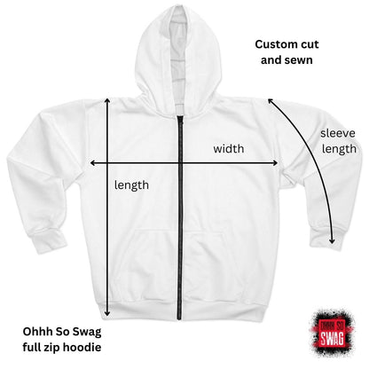 Graphic All - Over Print Full Zip Streetwear Hoodie, Dark Grey – I’ve Seen Too Many Answered Prayers to Not Believe | US - Ohhh So Swag