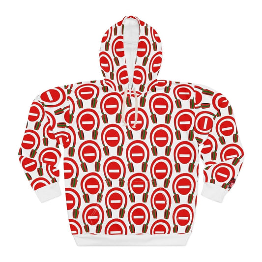 Graphic All - Over Print White Pullover Music Hoodie – Do Not Disturb, I’m Vibing. | US - Ohhh So Swag