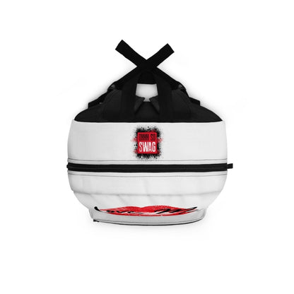 Graphic Backpack, Red Kiss Lips, Green Heart (White) – Love, Me. | US - Ohhh So Swag