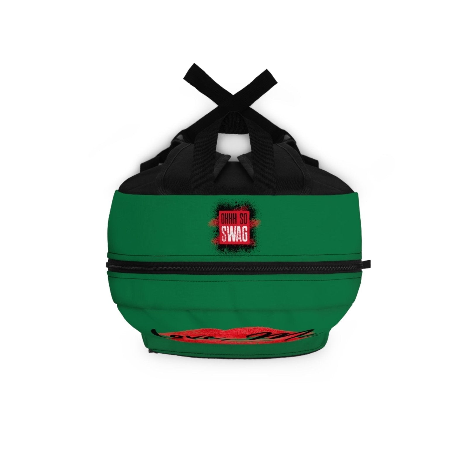 Graphic Backpack, Red Kiss Lips, Purple Heart (Green) – Love, Me. | US - Ohhh So Swag