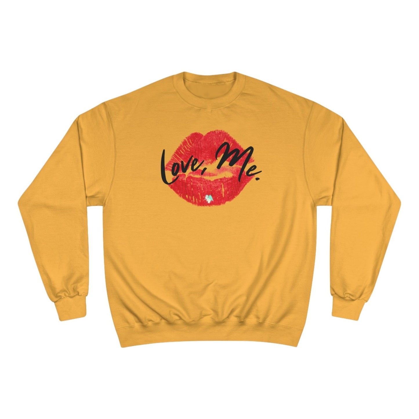 Graphic Champion Sweatshirt, Red Kiss Lips, Green Heart – Love, Me. | US - Ohhh So Swag