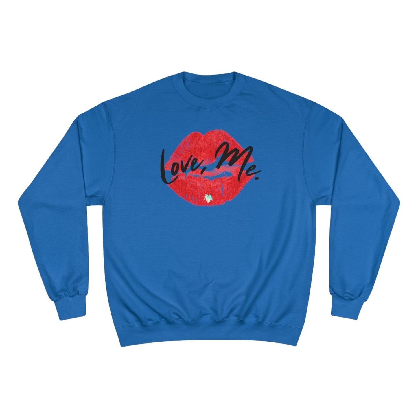 Graphic Champion Sweatshirt, Red Kiss Lips, Green Heart – Love, Me. | US - Ohhh So Swag