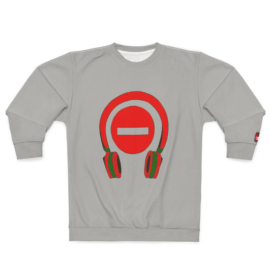 Graphic Sweatshirt, Large Print (Light Grey) – Do Not Disturb, I'm Vibing. | US - Ohhh So Swag