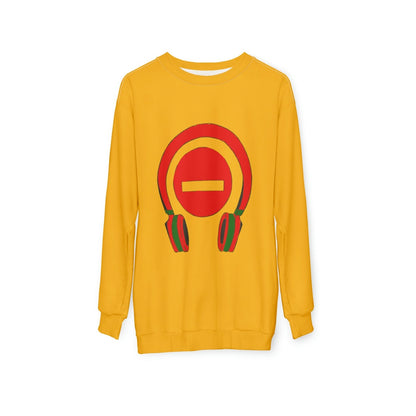 Graphic Sweatshirt, Large Print (Yellow) – Do Not Disturb, I'm Vibing. | US - Ohhh So Swag