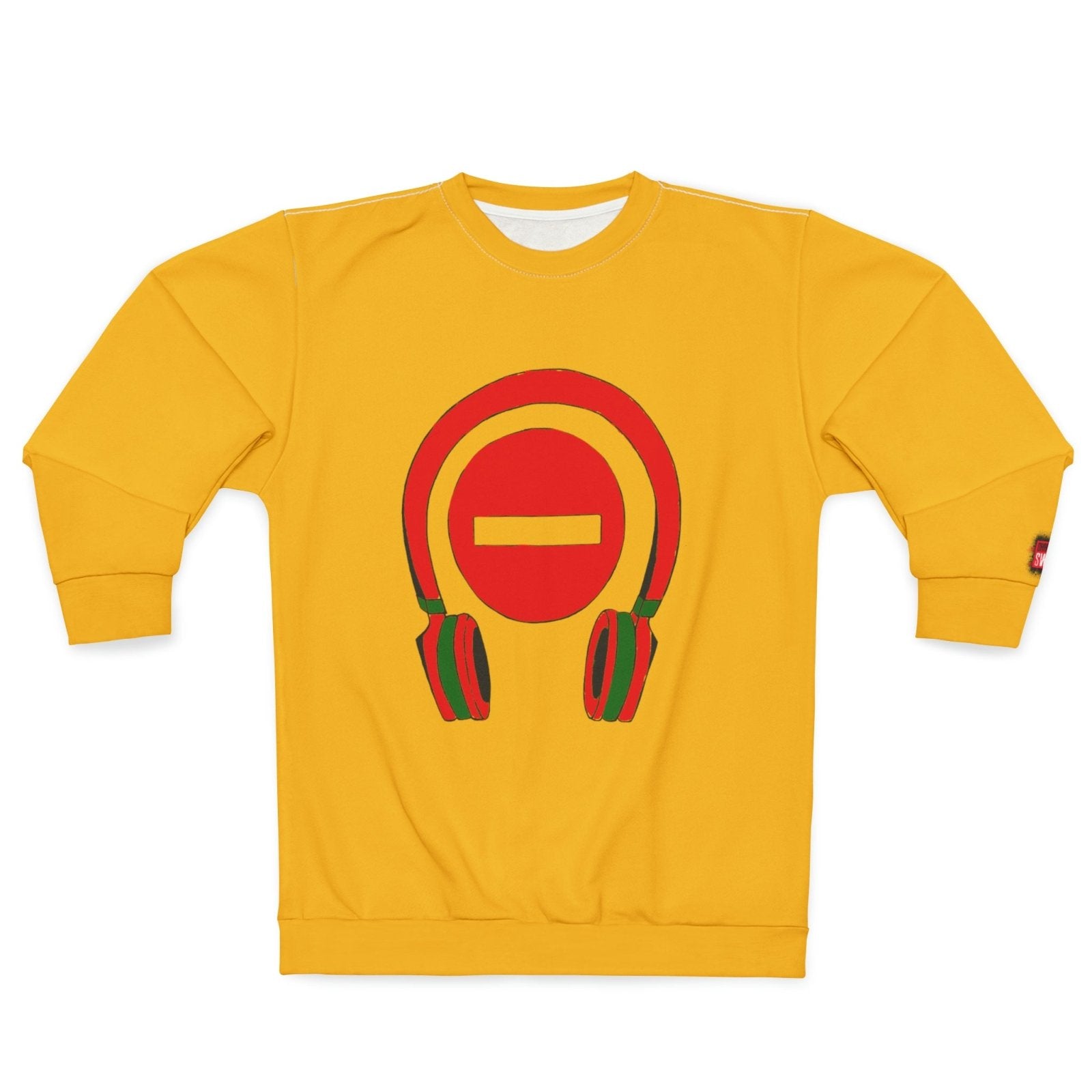 Graphic Sweatshirt, Large Print (Yellow) – Do Not Disturb, I'm Vibing. | US - Ohhh So Swag