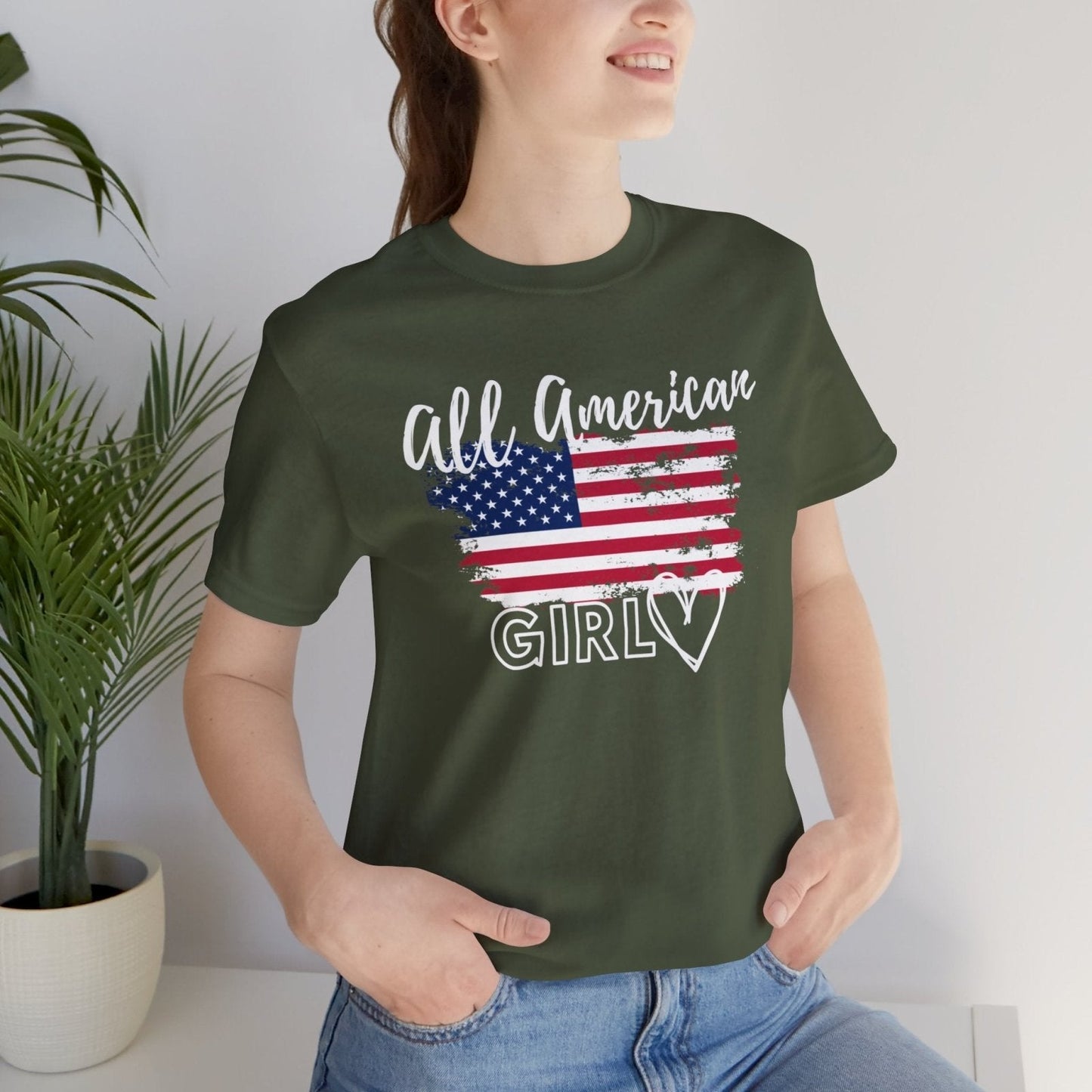 Graphic Tee, Classic Soft Style, Short Sleeve – All American Girl | US - Ohhh So Swag