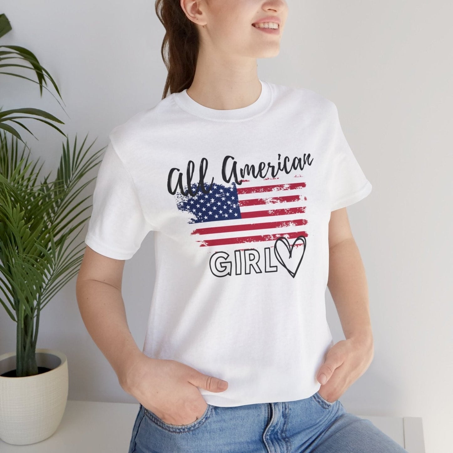 Graphic Tee, Classic Soft Style, Short Sleeve – All American Girl | US - Ohhh So Swag