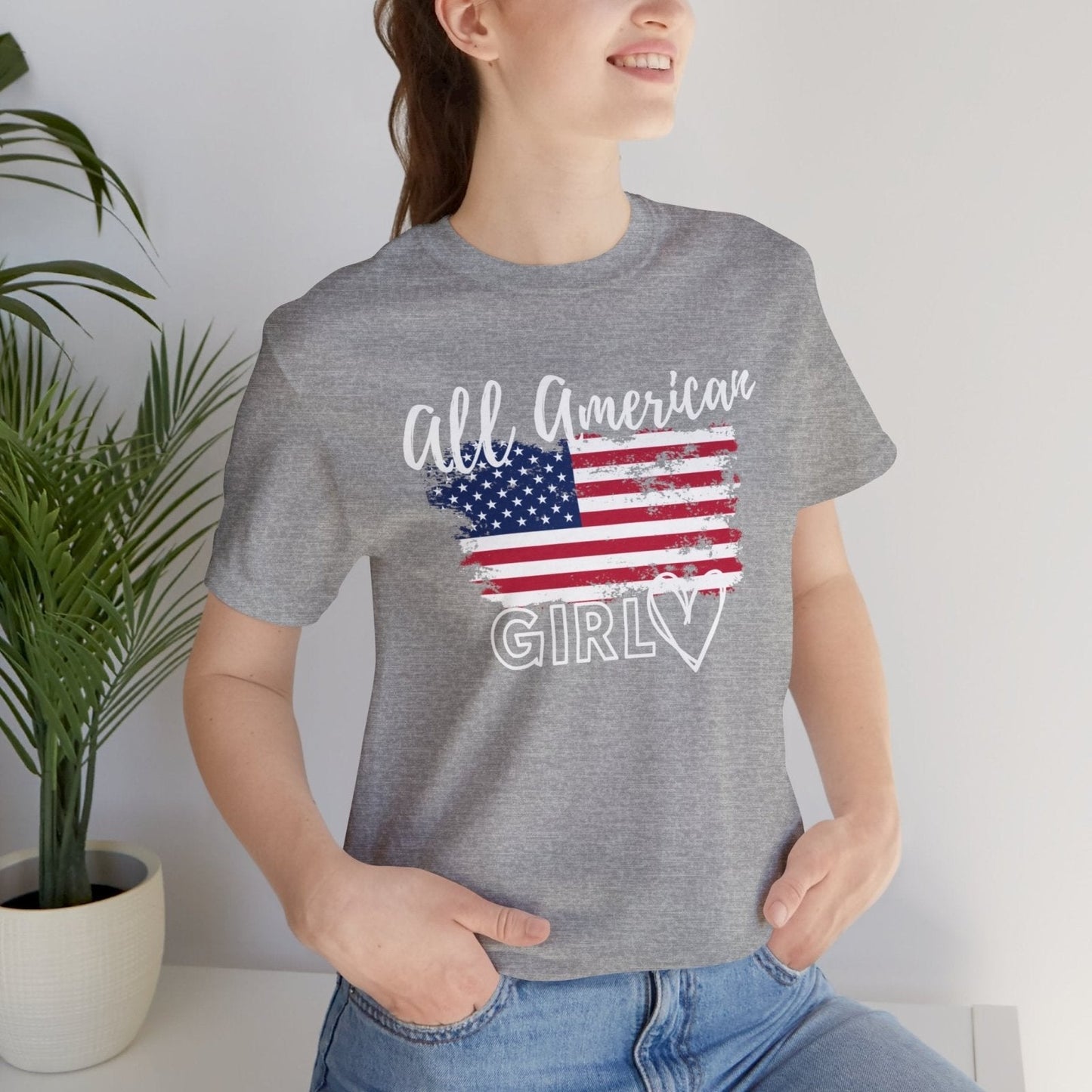 Graphic Tee, Classic Soft Style, Short Sleeve – All American Girl | US - Ohhh So Swag