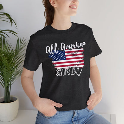 Graphic Tee, Classic Soft Style, Short Sleeve – All American Girl | US - Ohhh So Swag