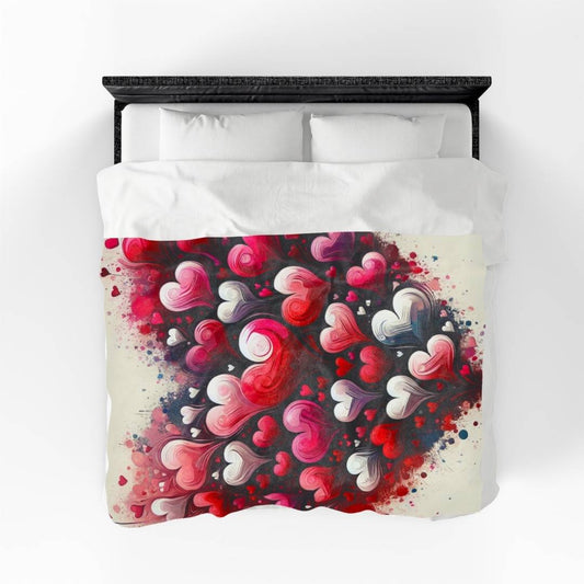 Hearts Throw Blanket for Bed, Living Room Couch 60x80 | SHIPS FROM USA - Ohhh So Swag