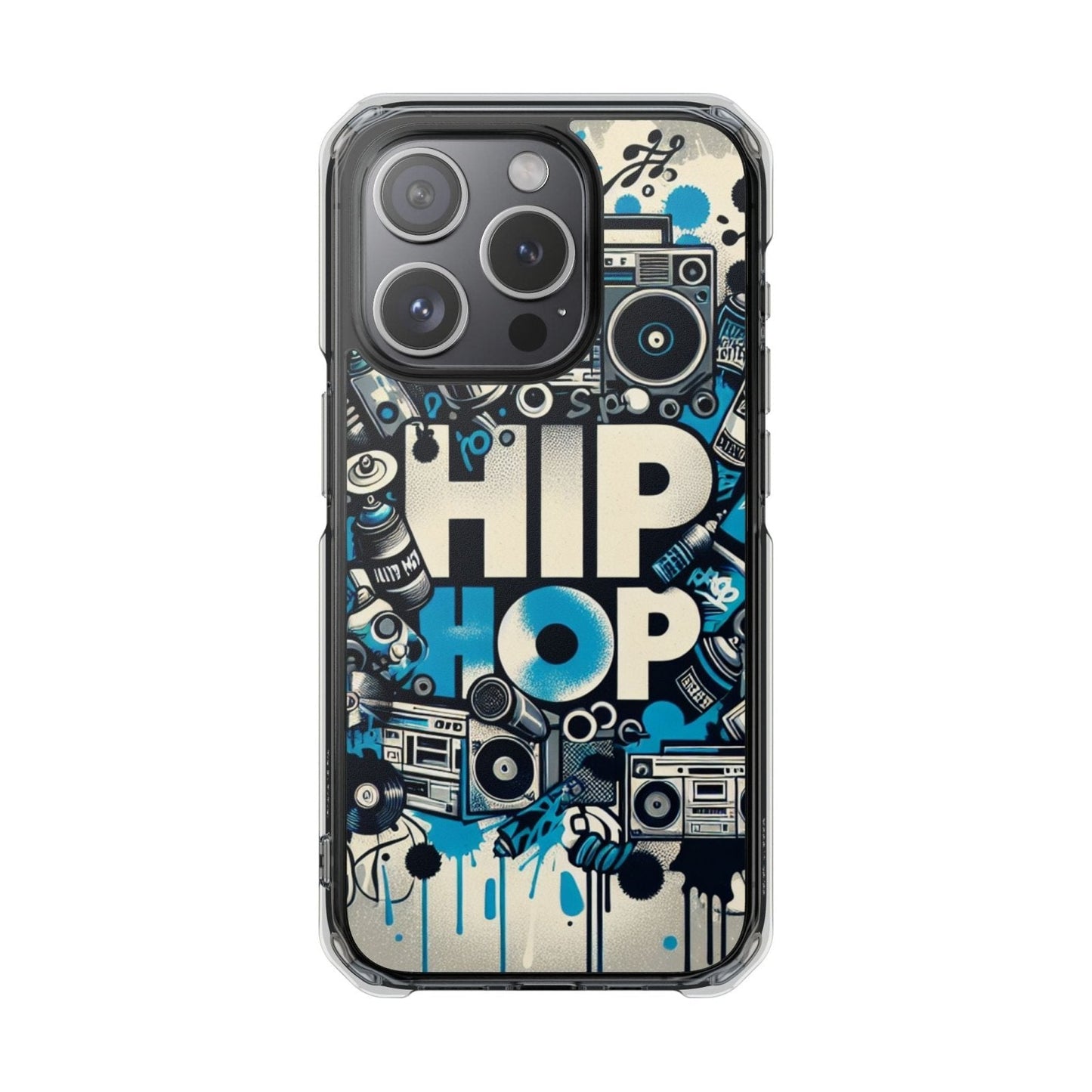 Hip Hop 90s Aesthetic Boom Box MagSafe Compatible Phone Case for Apple iPhone 14, iPhone 15 and iPhone 16, Graffiti Magnetic Phone Cases | US - Ohhh So Swag