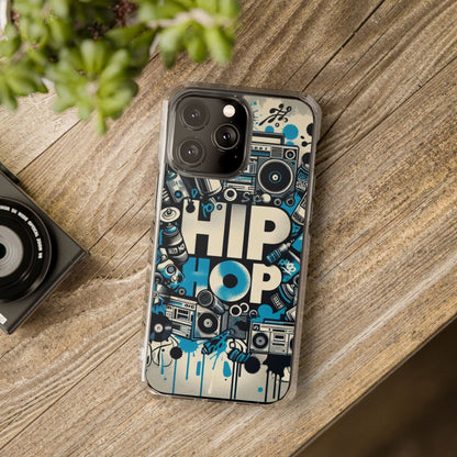 Hip Hop 90s Aesthetic Boom Box MagSafe Compatible Phone Case for Apple iPhone 14, iPhone 15 and iPhone 16, Graffiti Magnetic Phone Cases | US - Ohhh So Swag