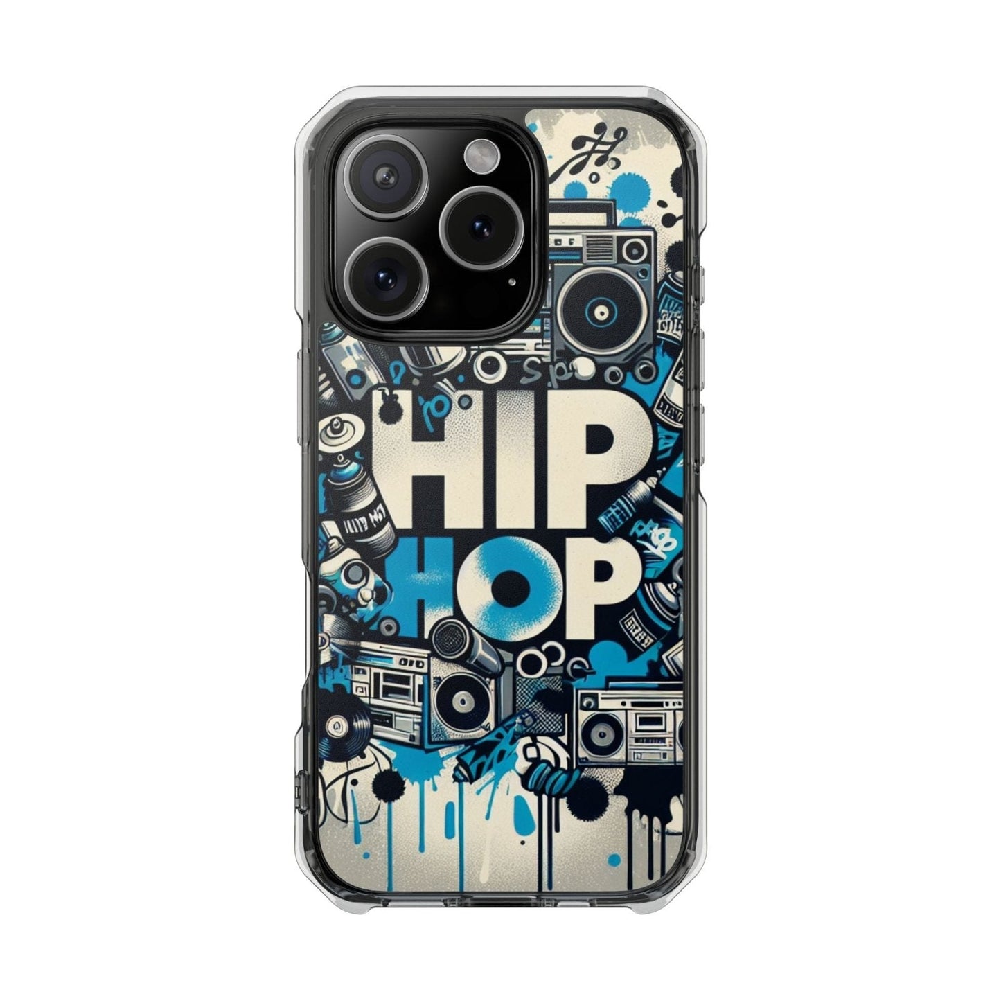 Hip Hop 90s Aesthetic Boom Box MagSafe Compatible Phone Case for Apple iPhone 14, iPhone 15 and iPhone 16, Graffiti Magnetic Phone Cases | US - Ohhh So Swag