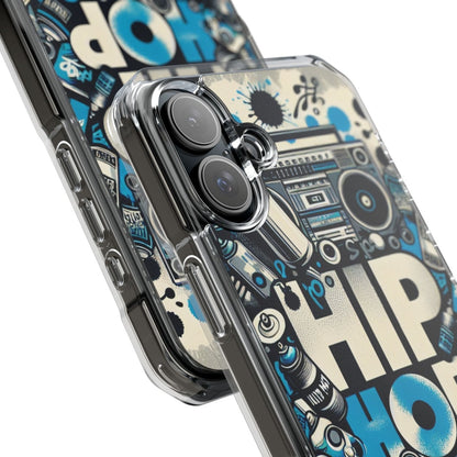 Hip Hop 90s Aesthetic Boom Box MagSafe Compatible Phone Case for Apple iPhone 14, iPhone 15 and iPhone 16, Graffiti Magnetic Phone Cases | US - Ohhh So Swag