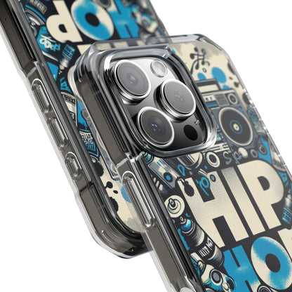 Hip Hop 90s Aesthetic Boom Box MagSafe Compatible Phone Case for Apple iPhone 14, iPhone 15 and iPhone 16, Graffiti Magnetic Phone Cases | US - Ohhh So Swag