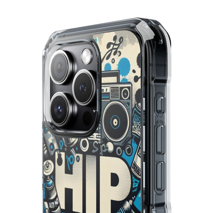 Hip Hop 90s Aesthetic Boom Box MagSafe Compatible Phone Case for Apple iPhone 14, iPhone 15 and iPhone 16, Graffiti Magnetic Phone Cases | US - Ohhh So Swag