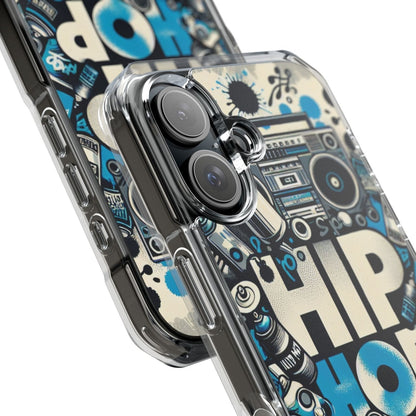 Hip Hop 90s Aesthetic Boom Box MagSafe Compatible Phone Case for Apple iPhone 14, iPhone 15 and iPhone 16, Graffiti Magnetic Phone Cases | US - Ohhh So Swag