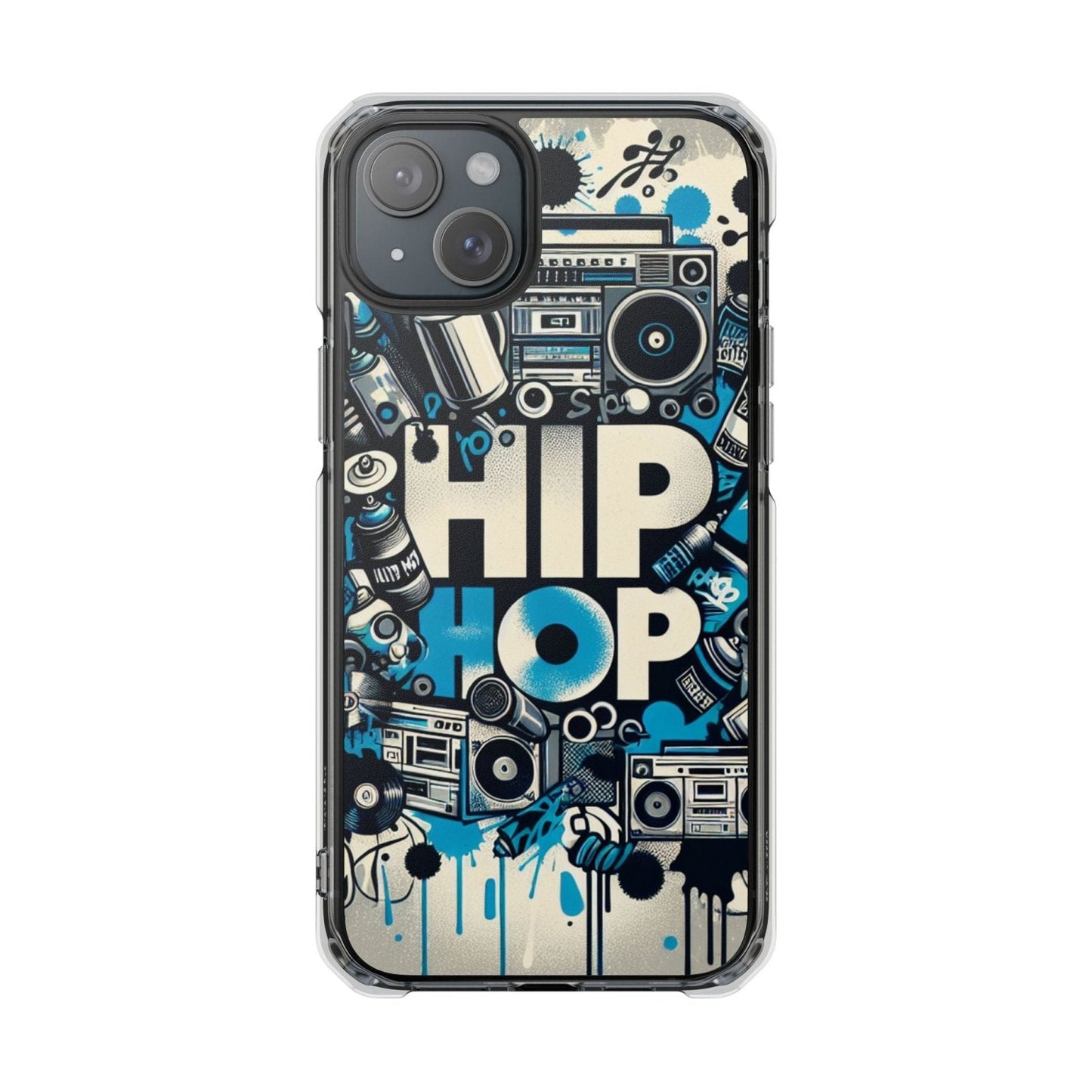 Hip Hop 90s Aesthetic Boom Box MagSafe Compatible Phone Case for Apple iPhone 14, iPhone 15 and iPhone 16, Graffiti Magnetic Phone Cases | US - Ohhh So Swag