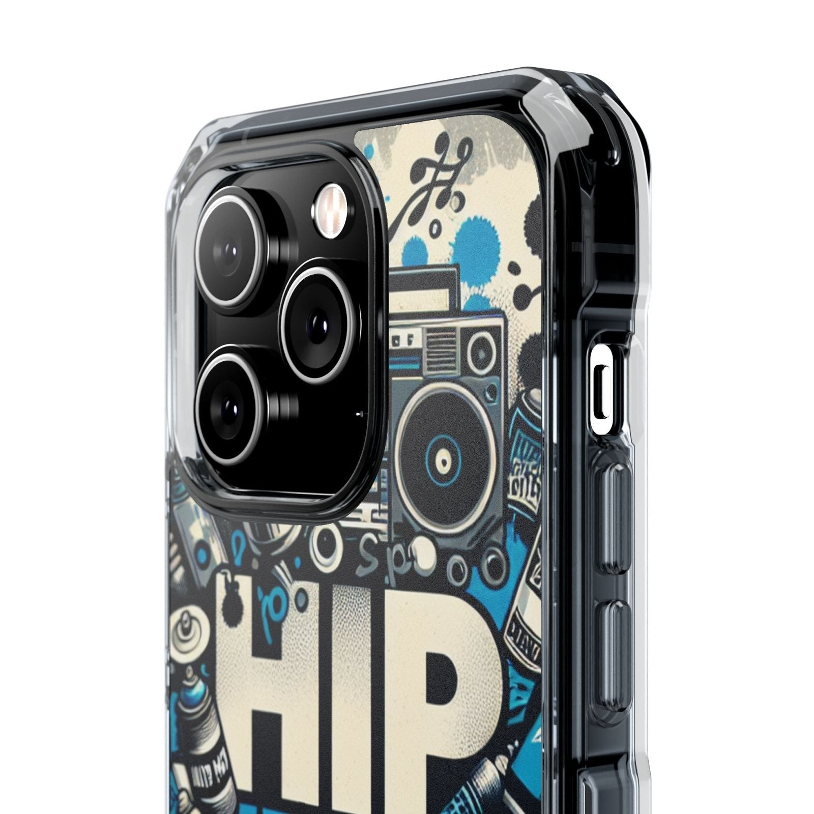 Hip Hop 90s Aesthetic Boom Box MagSafe Compatible Phone Case for Apple iPhone 14, iPhone 15 and iPhone 16, Graffiti Magnetic Phone Cases | US - Ohhh So Swag