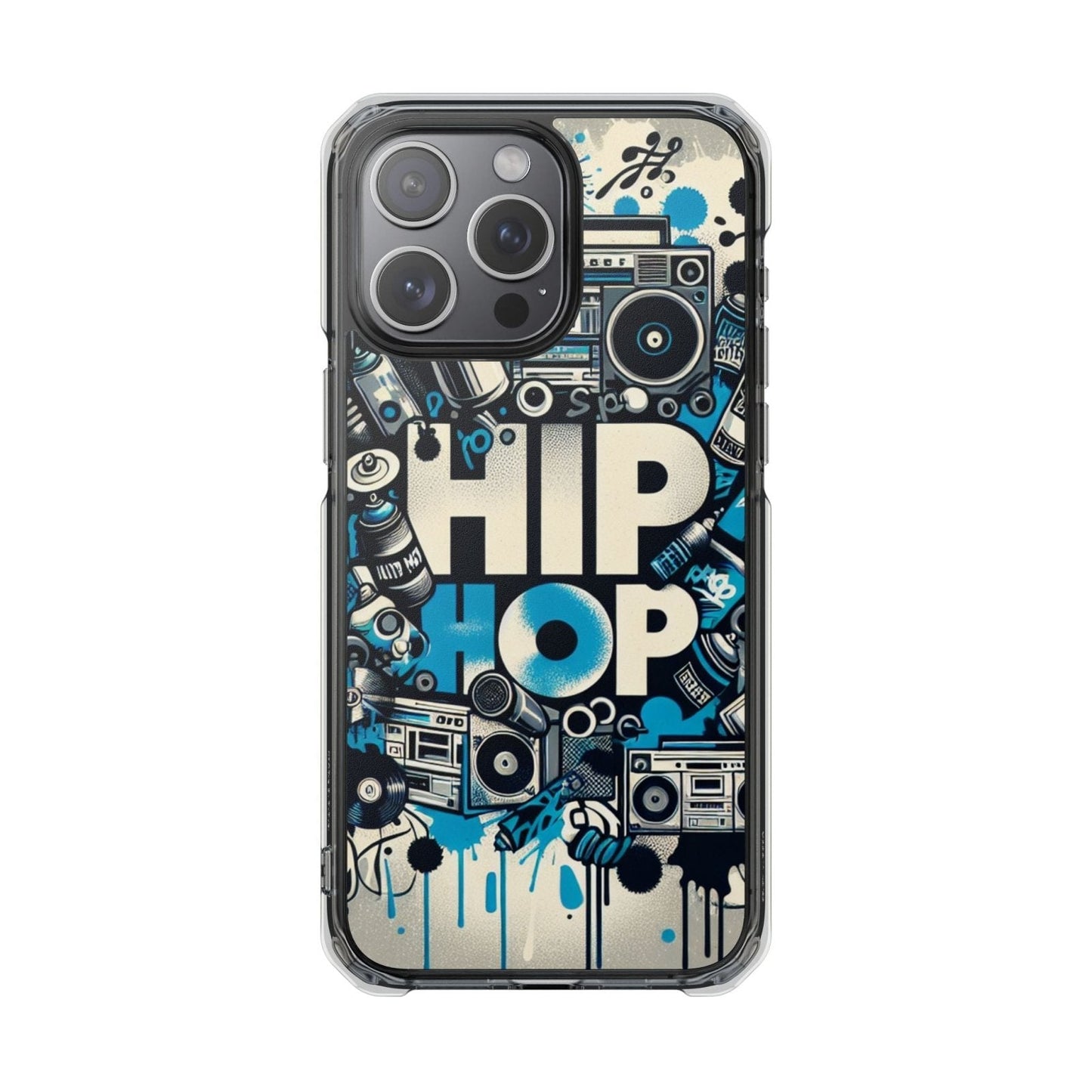 Hip Hop 90s Aesthetic Boom Box MagSafe Compatible Phone Case for Apple iPhone 14, iPhone 15 and iPhone 16, Graffiti Magnetic Phone Cases | US - Ohhh So Swag