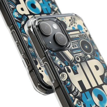 Hip Hop 90s Aesthetic Boom Box MagSafe Compatible Phone Case for Apple iPhone 14, iPhone 15 and iPhone 16, Graffiti Magnetic Phone Cases | US - Ohhh So Swag